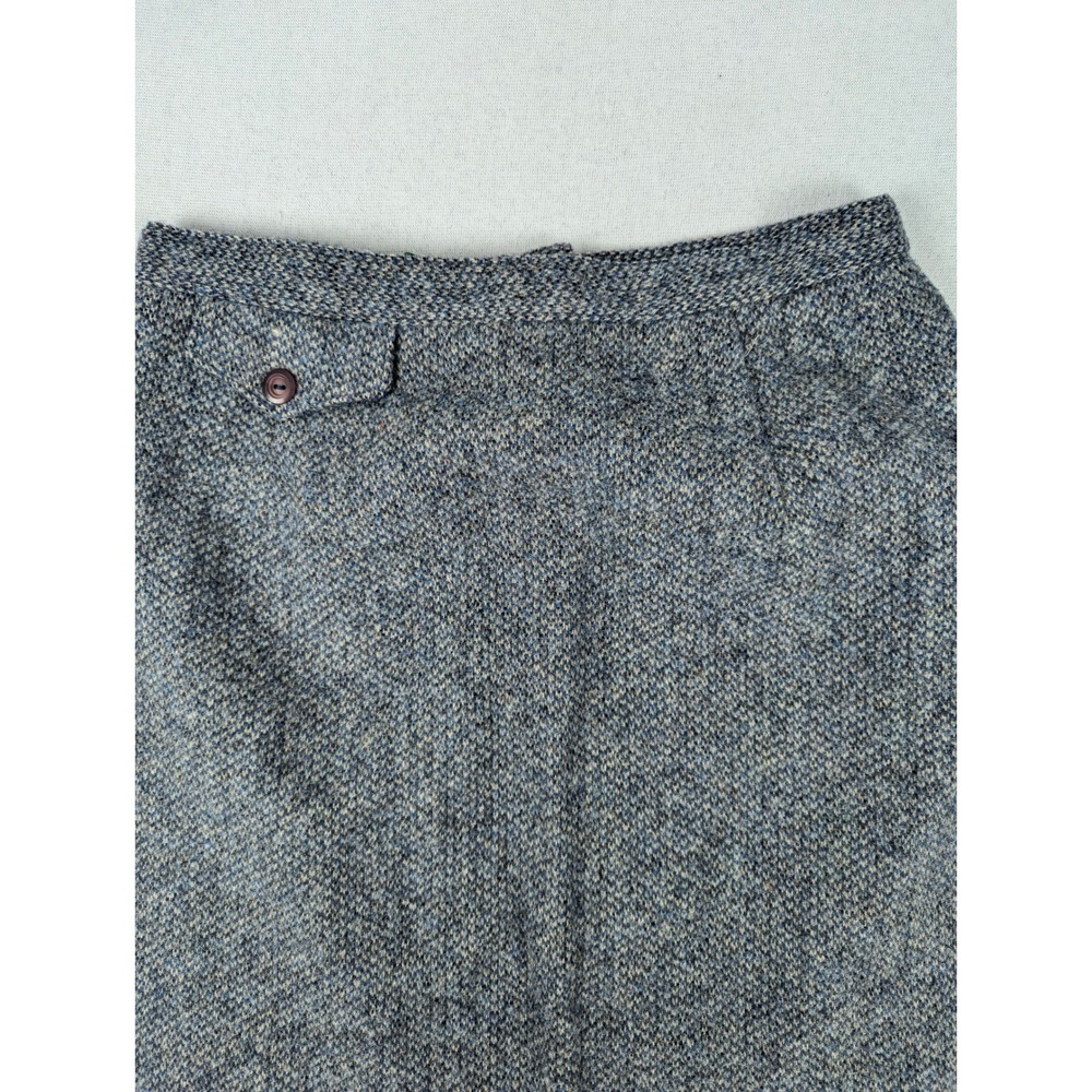 Prestige of Boston Tweed Marled Wool Pencil Skirt Blue Gray High Waist 25 VTG - Picture 6 of 13